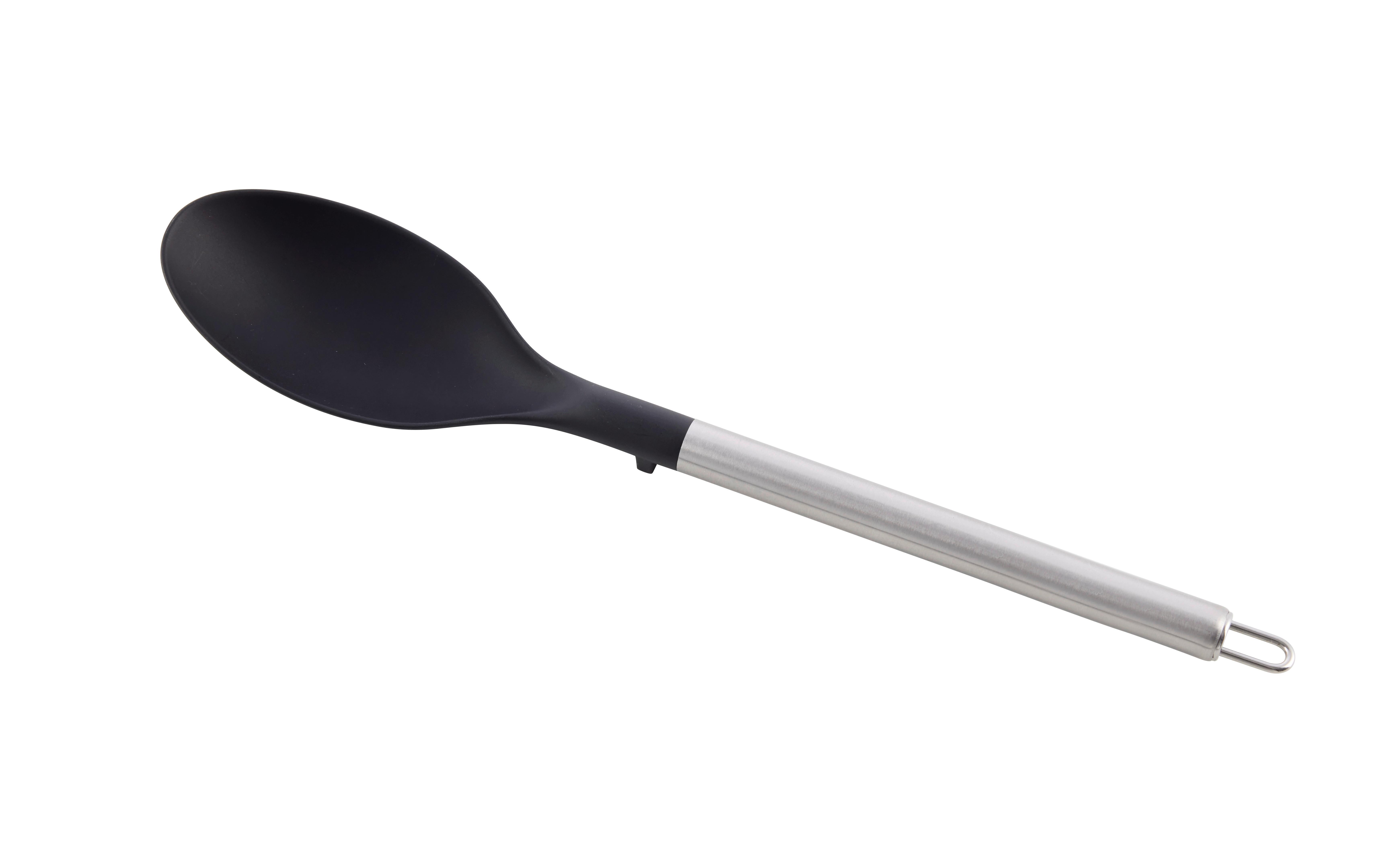 Saucenlöffel Luca Schwarz/Silberfarben - Silberfarben/Schwarz, Konventionell, Kunststoff/Metall (6/35cm) - Mömax