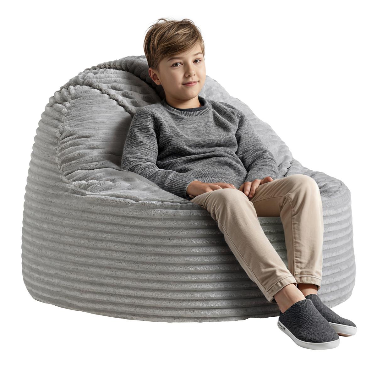 Fotoliu puf VERRETO - gri deschis, Modern, textil (105/80/105cm) - Mömax