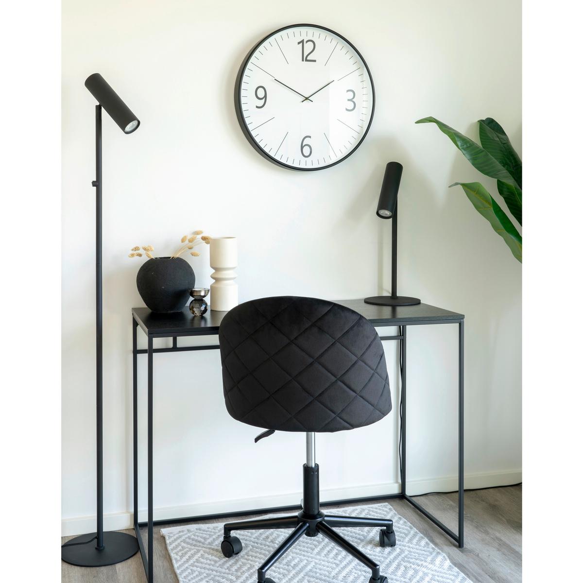 Wanduhr Biel Wall Clock Schwarz/Weiß - Schwarz/Weiß, Design, Glas/Kunststoff (51/51/5cm)