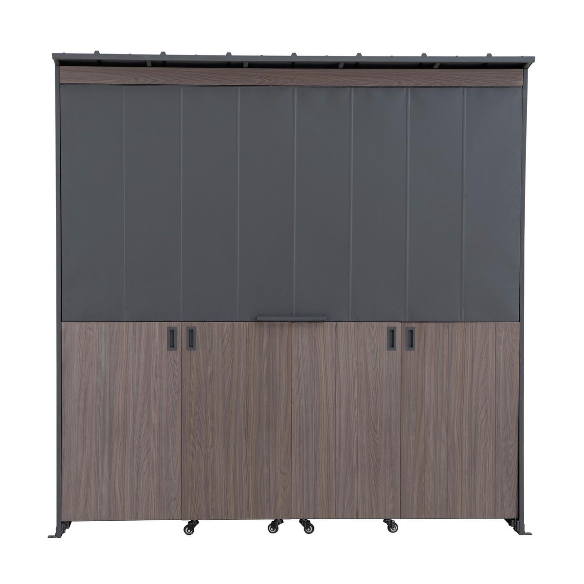Gartenhaus Mambo Anthrazit/Dunkelbraun - Anthrazit/Dunkelbraun, Basics, Metall (220/226/94cm) - Modante