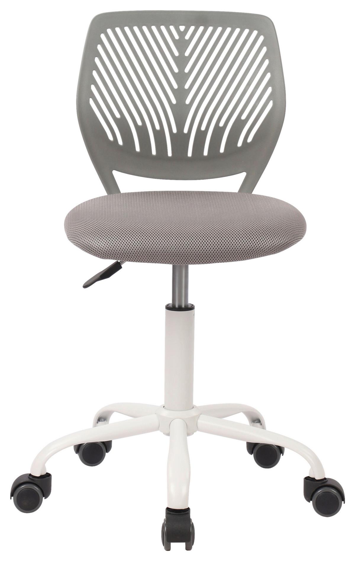 Jugenddrehstuhl Kira Grau ca. 40x87x44cm - Weiß/Grau, MODERN, Holz/Kunststoff (40/87/44cm) - Mömax