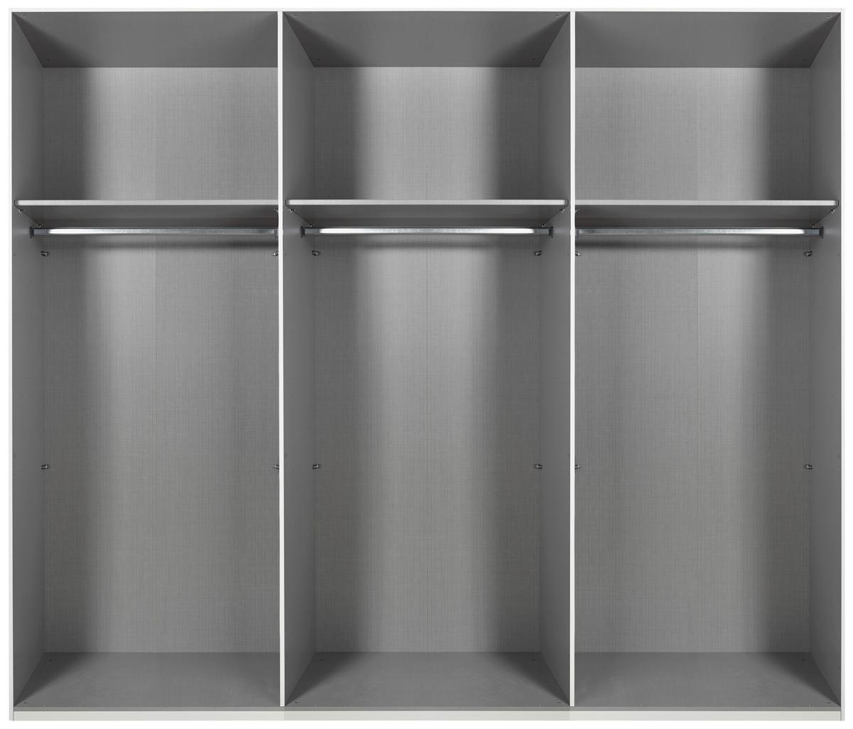 DULAP USI CULISANTE ANDORRA - alb/culoare lemn stejar, Konventionell, material pe bază de lemn (300/218/65cm) - Premium Living