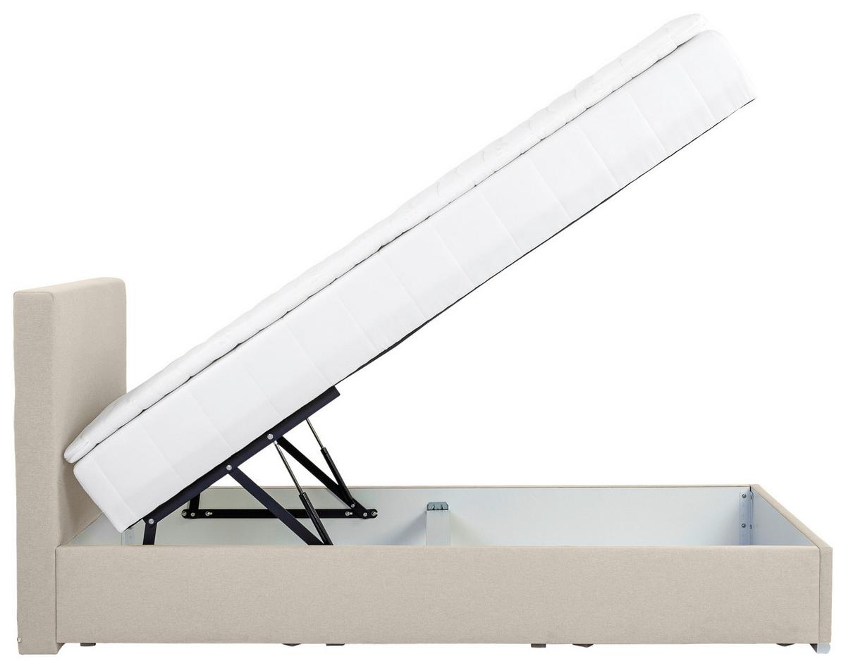 Tapecirani Krevet Cosi - boje pijeska/boje kroma, Konvencionalno, drvo/metal (100/200cm)