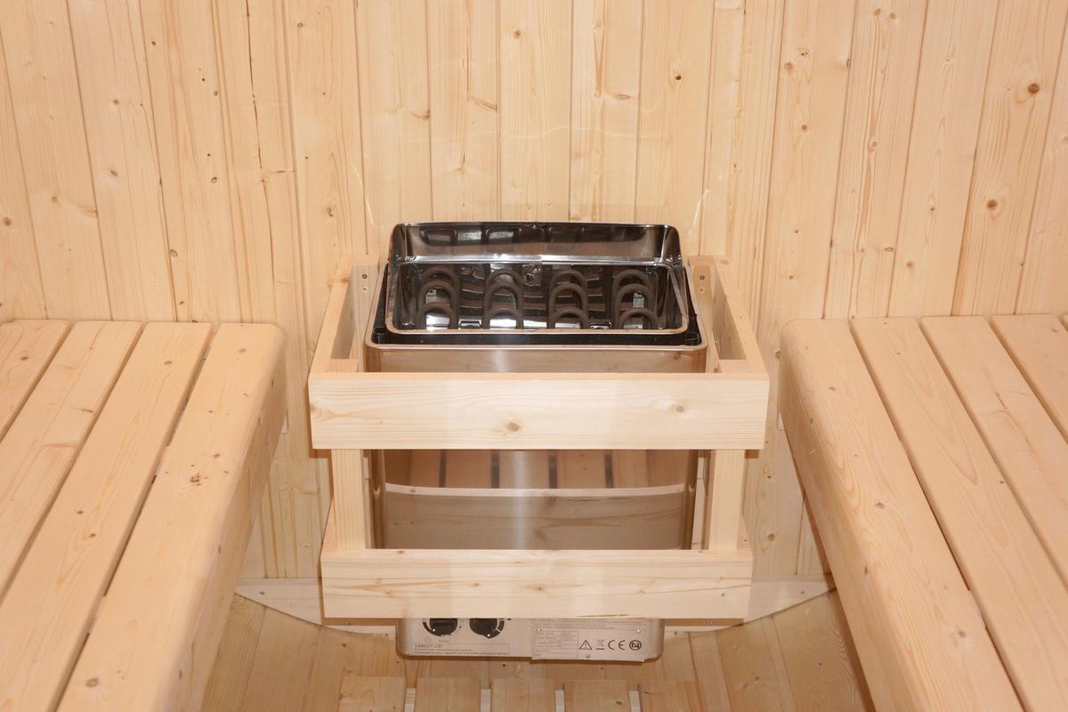 Szaunahordó Bergen - lucfenyőszínű, Konventionell, üveg/fa (194,8/220/191,5cm) - Sanotechnik