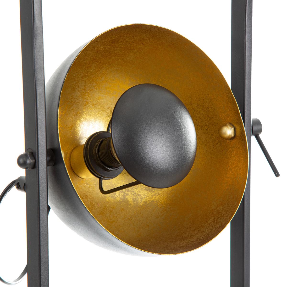 Podna Svjetiljka Ole - zlatne boje/crna, Design, metal/plastika (25/25/117cm) - Globo