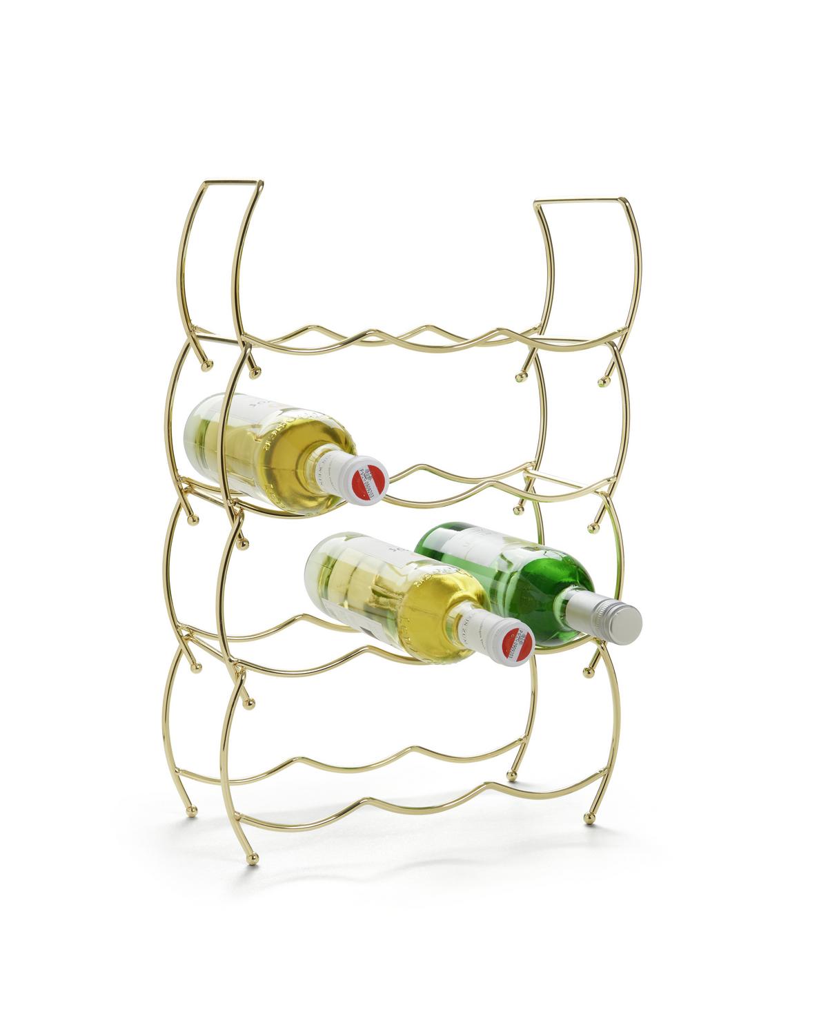 Weinregal Giovanni in Goldfarben - Goldfarben, Metall (32,5/49/14cm) - Modern Living