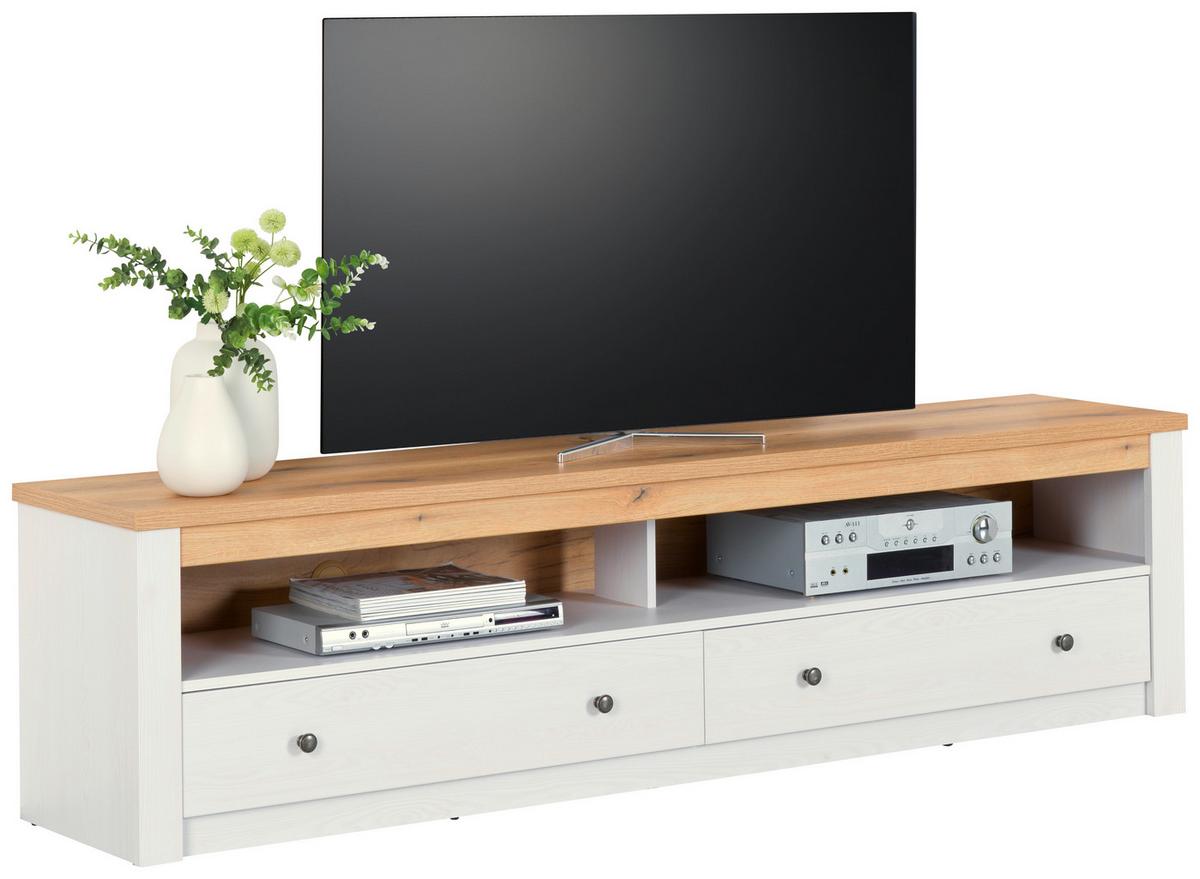 Tv-element Rovigio, Barva Macesna, Bela - bela/barve macesna, Konvencionalno, kovina/umetna masa (201/52/42cm) - Landscape