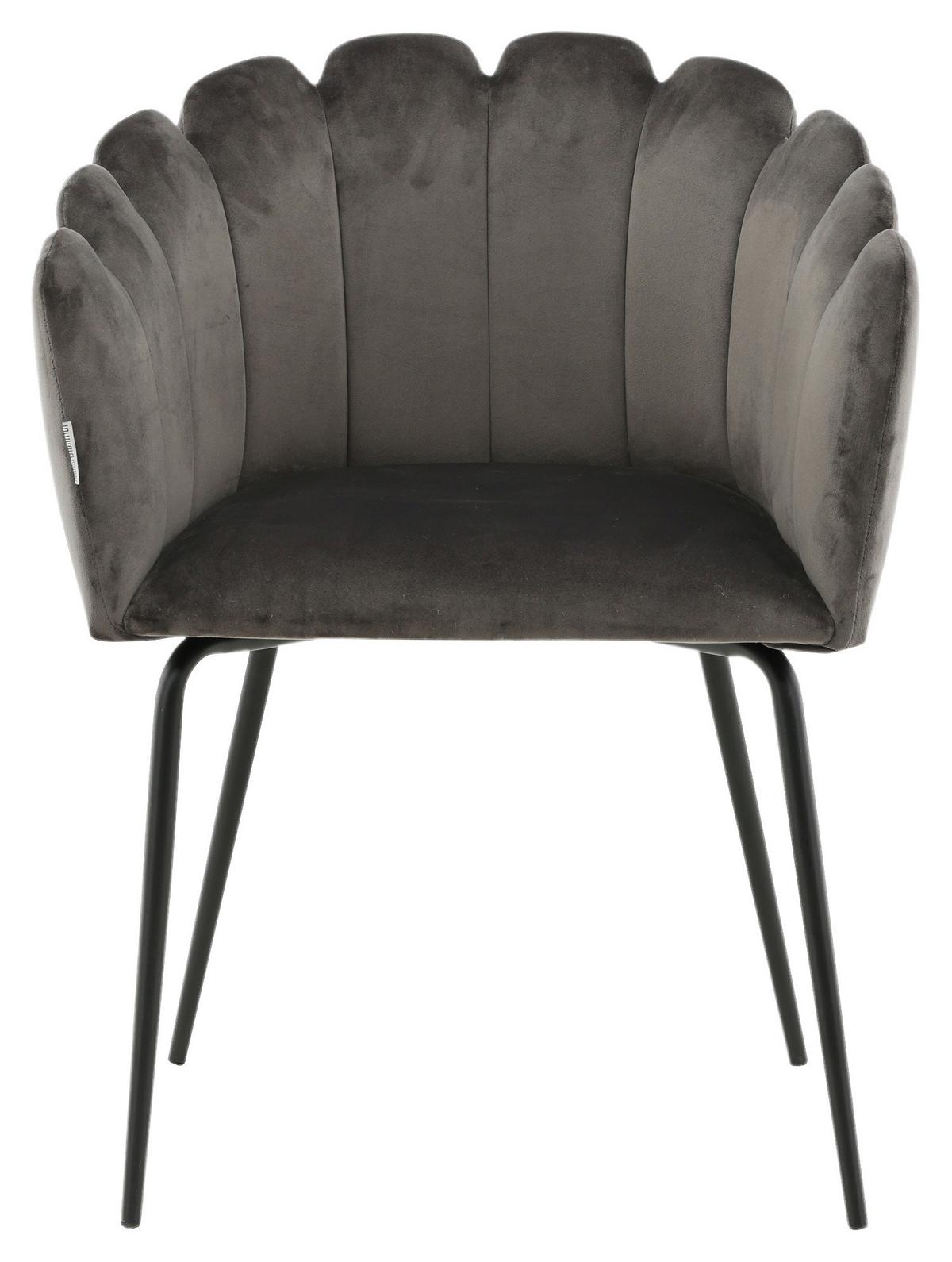 STUHL LIMHAMN - Grau, Design, Textil/Metall (61/76.56/54cm) - Livetastic