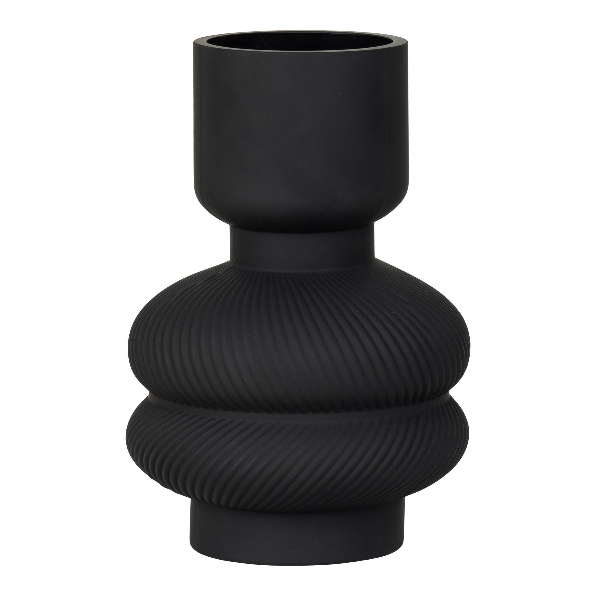 Vase Schwarz - Schwarz, Basics, Glas (15/22cm)