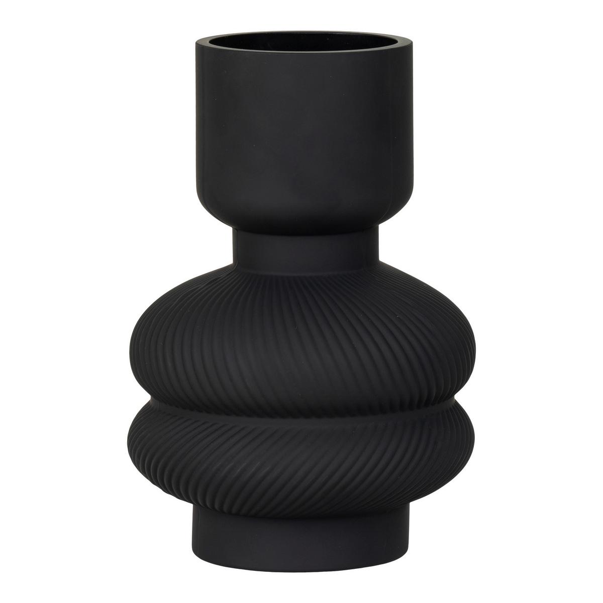 Vase Schwarz - Schwarz, Basics, Glas (15/22cm)