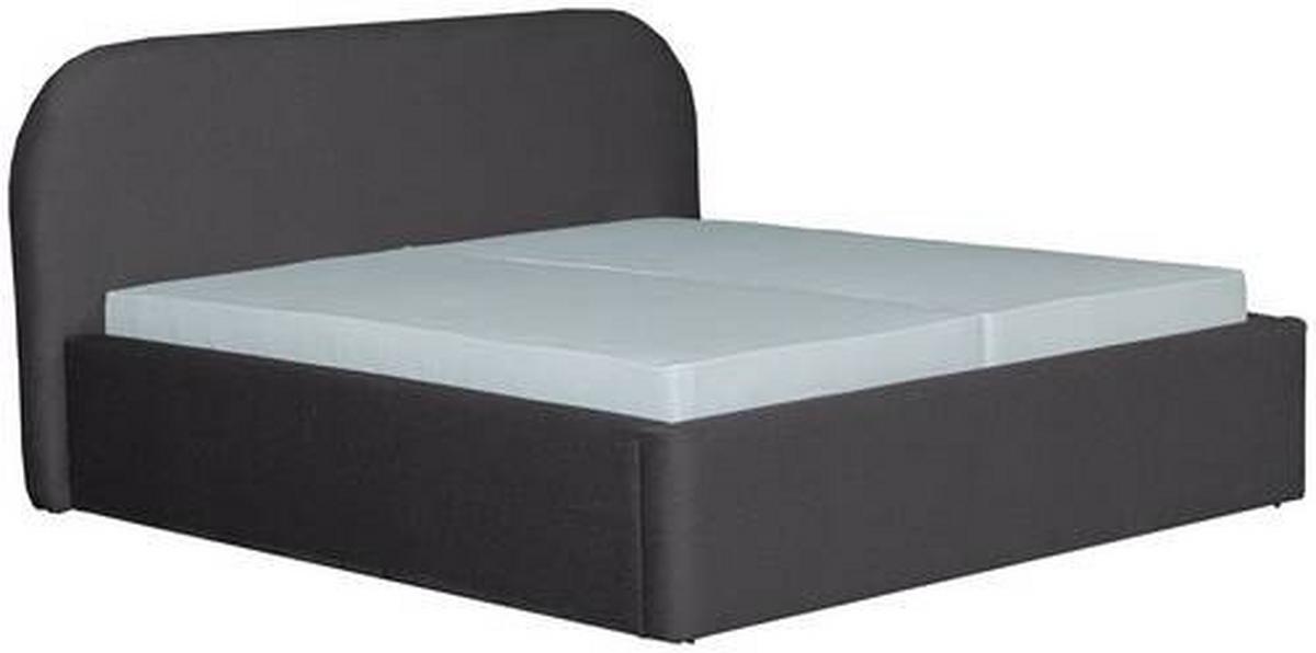 Tapecirani Krevet Bilbao Storage - crna/antracit, Design, drvo/tekstil (160/200cm) - Based