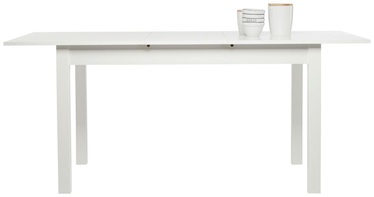 Raztegljiva Jedilna Miza Coburg, Bela, 140-180x80cm - bela, Design, leseni material (140-180/80/76,5cm) - MID.YOU