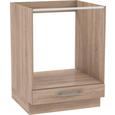 Alsószekrény Multiforte - Sonoma tölgy/szürke, modern, műanyag/fém (60/82,3/58cm)