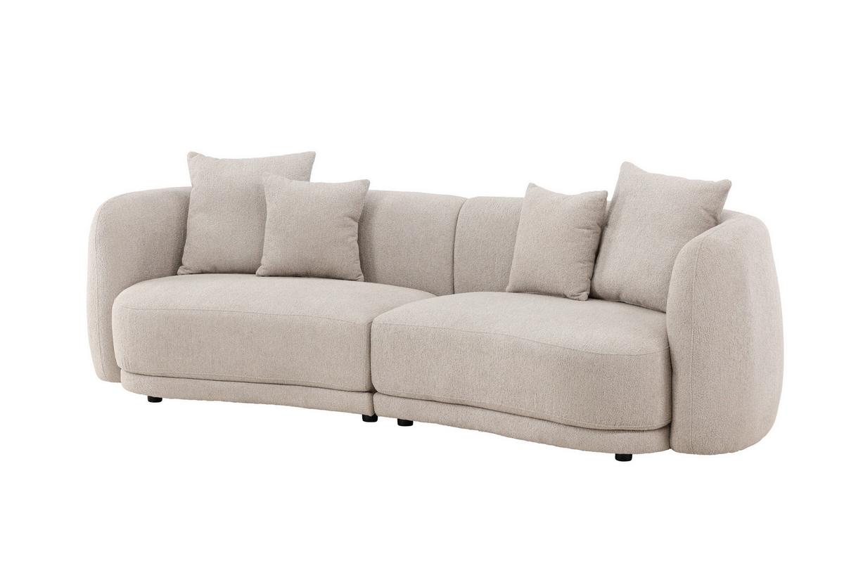 2-Sitzer-Sofa Cielo Beige - Beige, MODERN, Kunststoff/Textil (135/74/92cm) - Livetastic