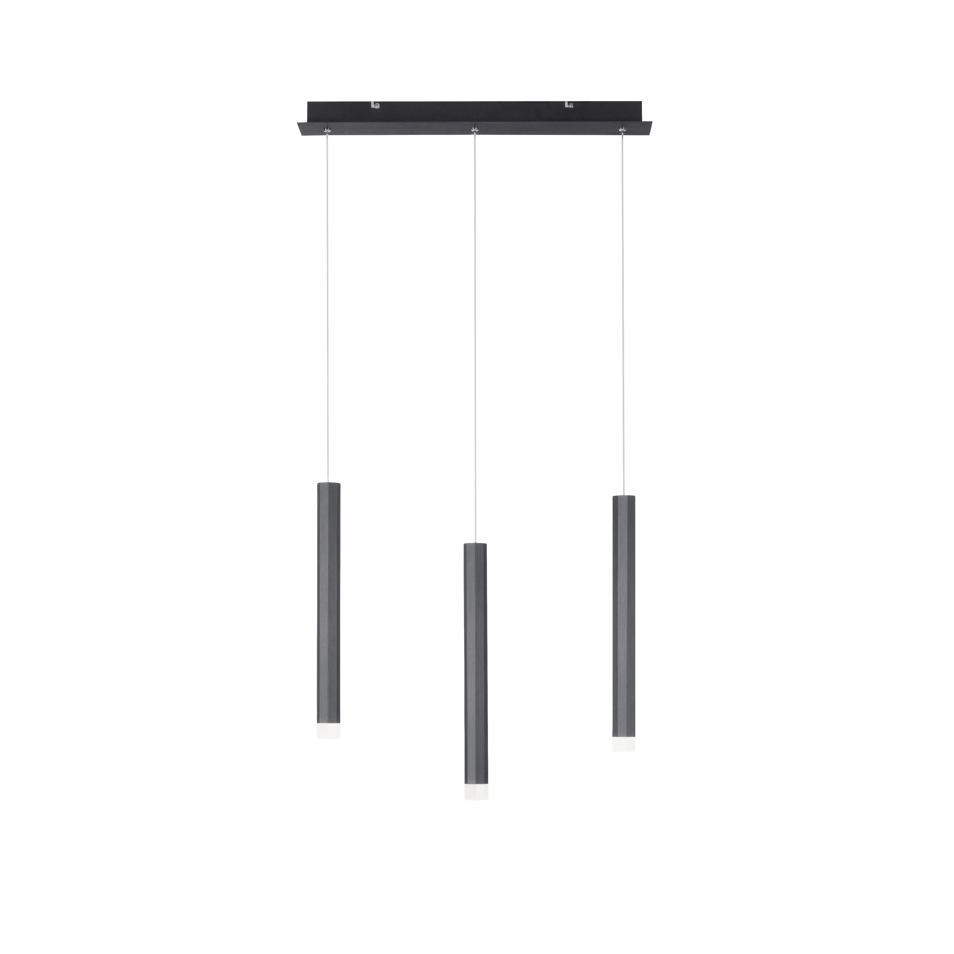 Viseča Led-svetilka Bruno - črna, Design, kovina/umetna masa (55/8/120cm)