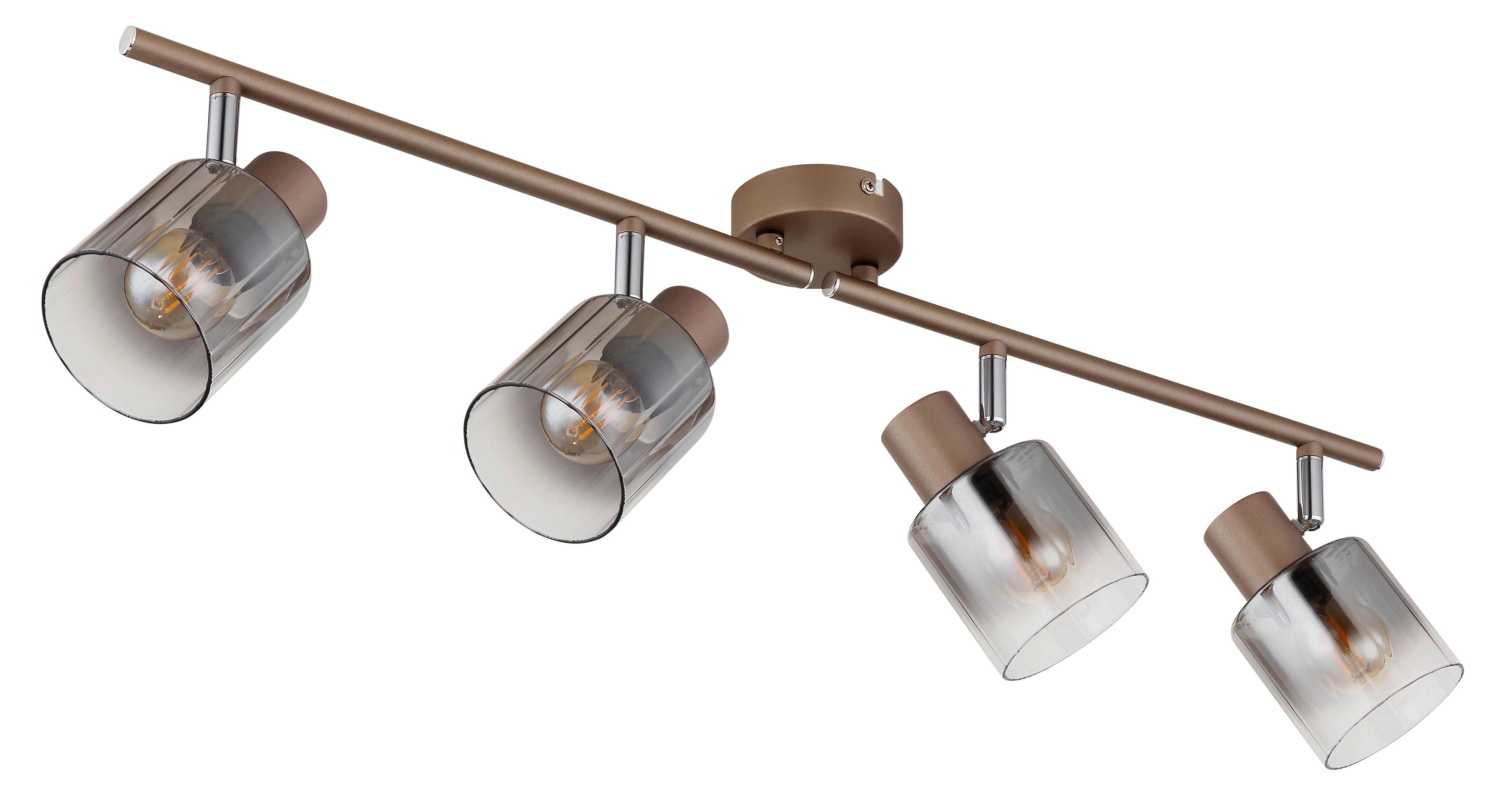 Strahler 54318-4 Walton - Klar/Chromfarben, Design, Glas/Metall (70/8/15cm) - Globo