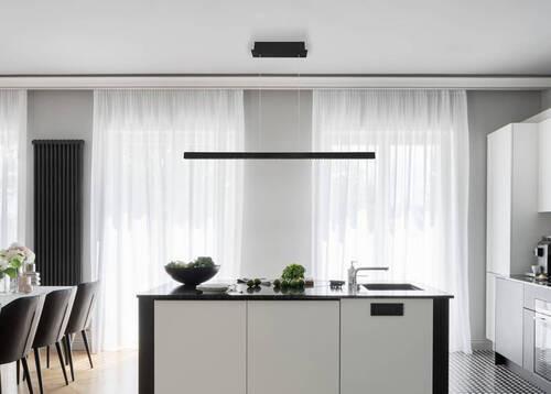 LED-Hängeleuchte Dentsy Schwarz max. 43 Watt - Schwarz, KONVENTIONELL, Metall (120/9/120cm) - Globo