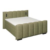 Boxspring Krevet Elysia - zelena/crna, Trend, drvni materijal/drvo (160/220cm) - Premium Living