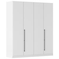 Kleiderschrank Safari Weiß - Weiß/Grau, KONVENTIONELL, Holzwerkstoff/Metall (181/229/54cm) - Based