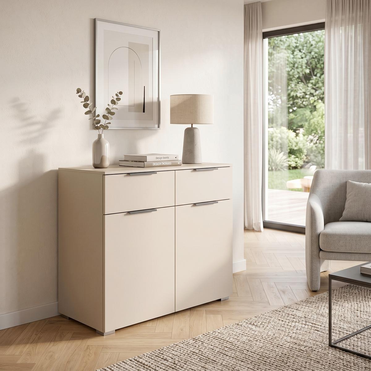 Comodă Alabama Super - șampanie, Trend, material pe bază de lemn (80/81/42cm) - Modern Living