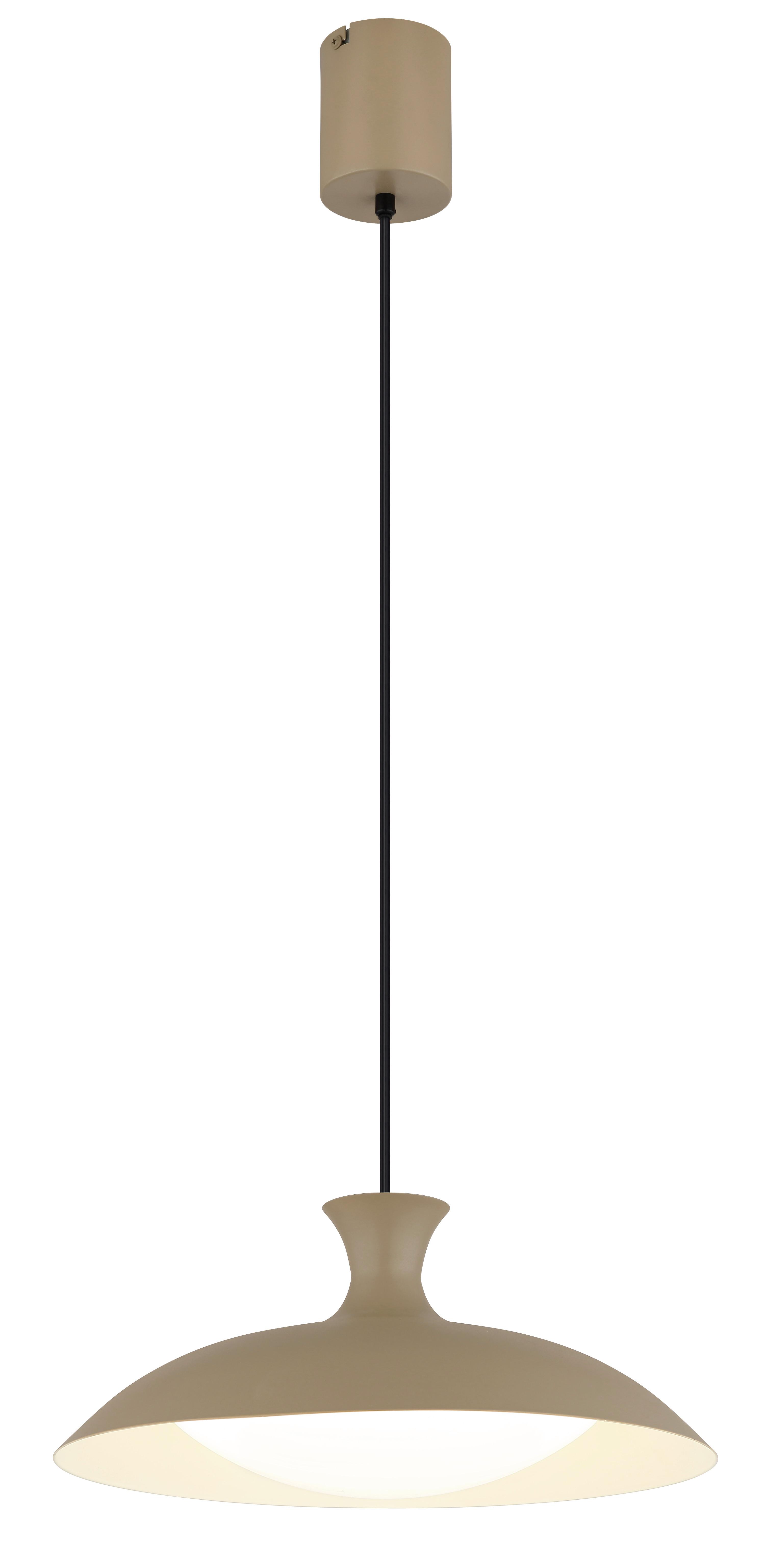 LED-HÄNGELEUCHTE 15781S  ROCHA - Sandfarben/Weiss, Konventionell, Kunststoff/Metall (40/150cm) - Globo