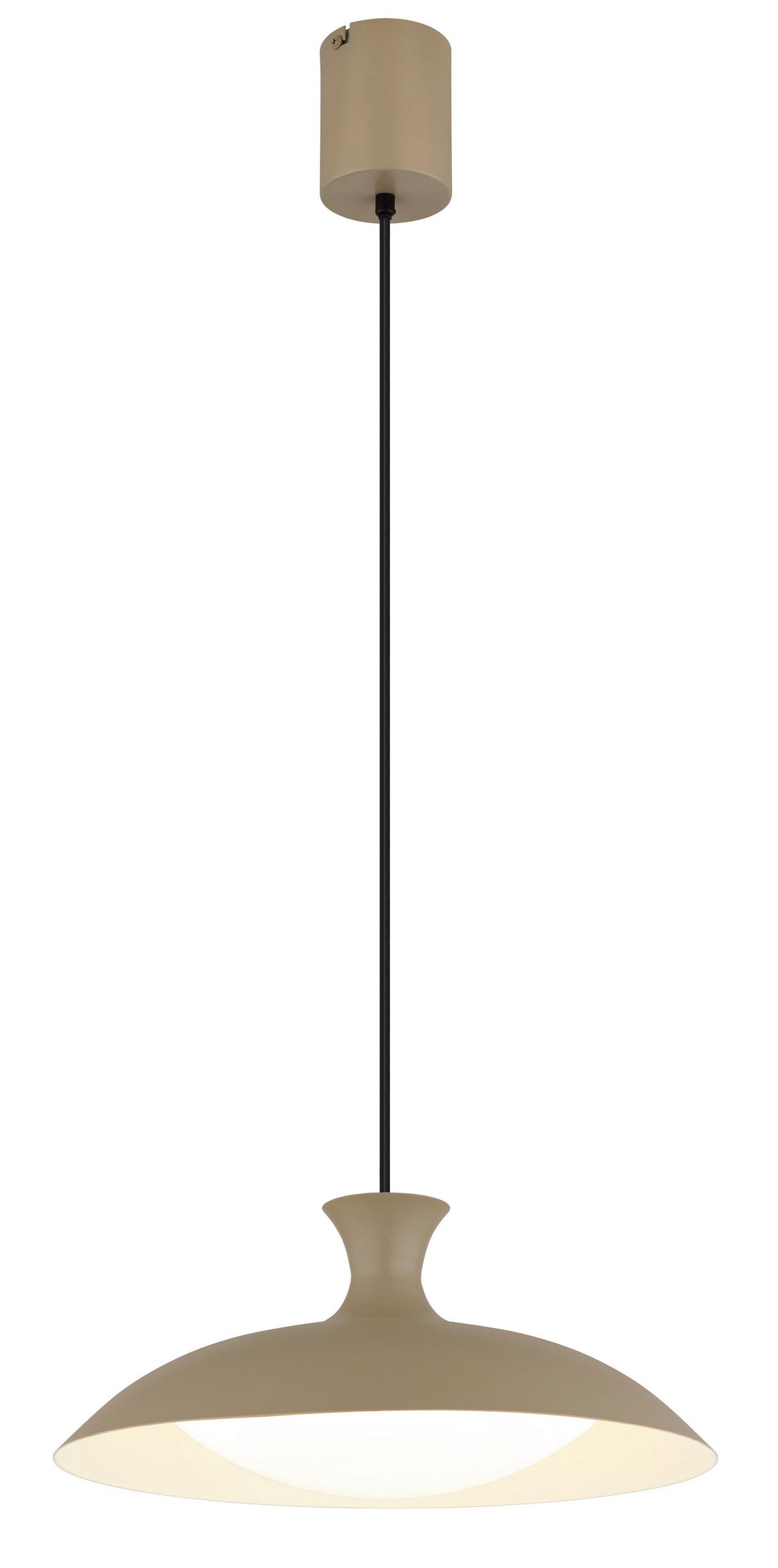 LED-HÄNGELEUCHTE 15781S  ROCHA - Sandfarben/Weiss, Konventionell, Kunststoff/Metall (40/150cm) - Globo