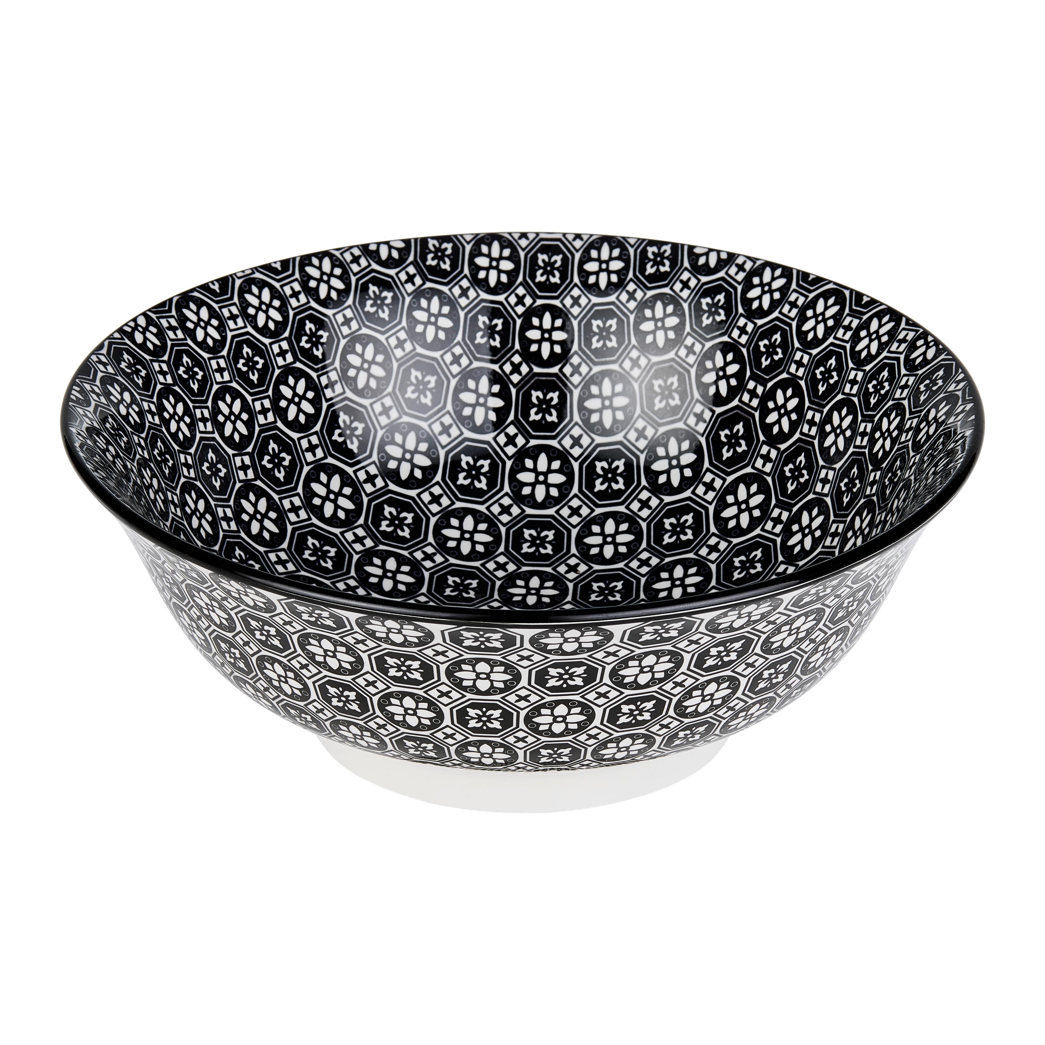SOEPBORD SHIVA - Wit/Zwart, Lifestyle, Keramiek (21/7,8cm) - Mömax