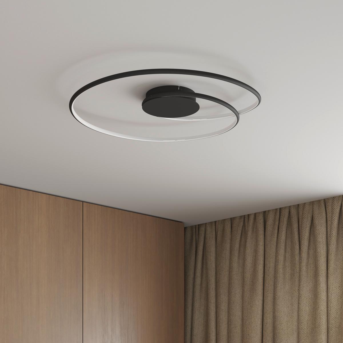 LAMPA SUFITOWA LED BIRMINGHAM *SBN* - czarny, Lifestyle, tworzywo sztuczne/metal (67/10cm) - Novel