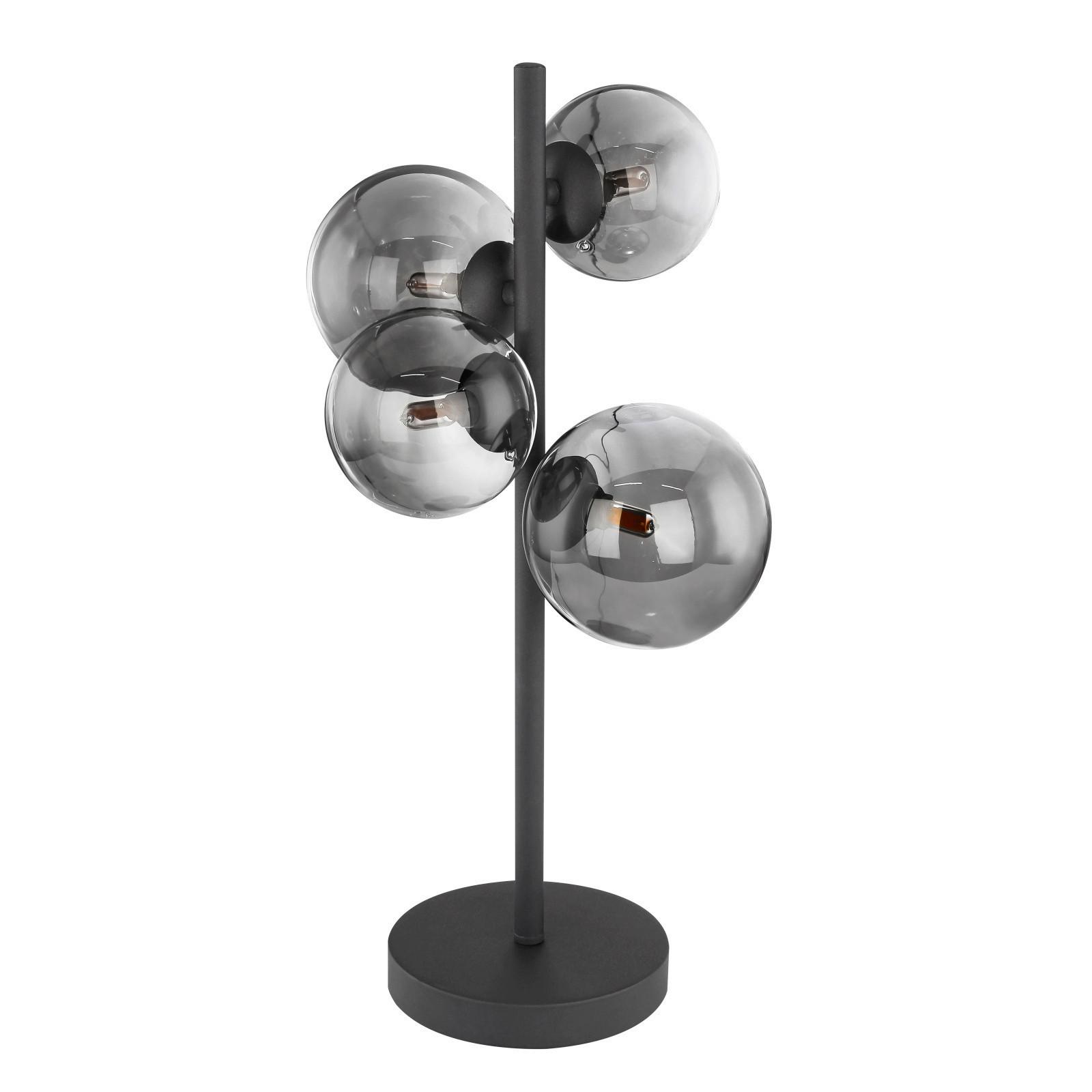 LED-Tischleuchte Riha in Schwarz max. 3,5 Watt - Schwarz/Grau, Design, Glas/Metall (27/23/51cm) - Globo