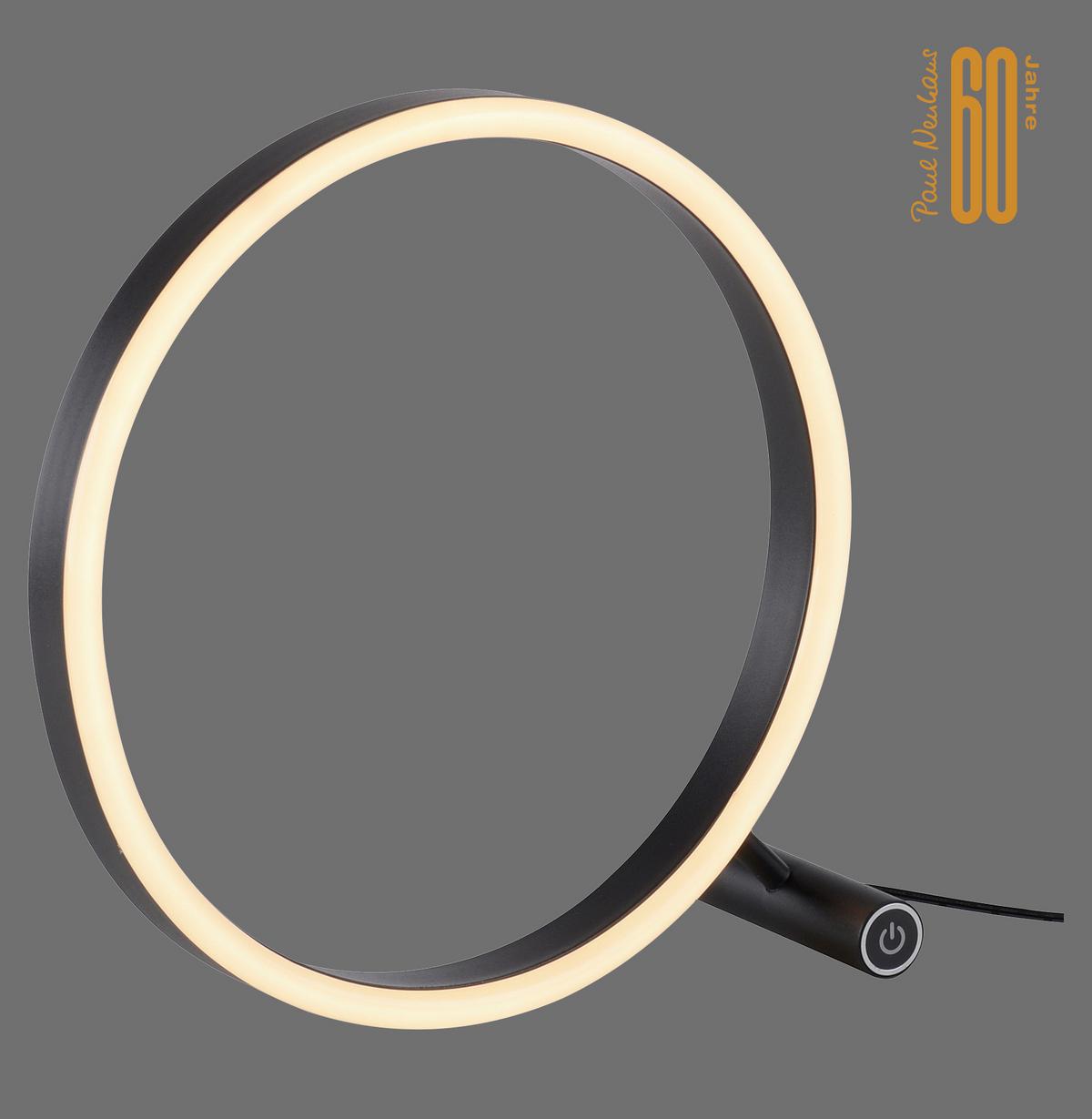 LAMPA STOŁOWA LED 15390-13 RITUS - antracytowy, Trend, tworzywo sztuczne/metal (28,5/10/28cm)