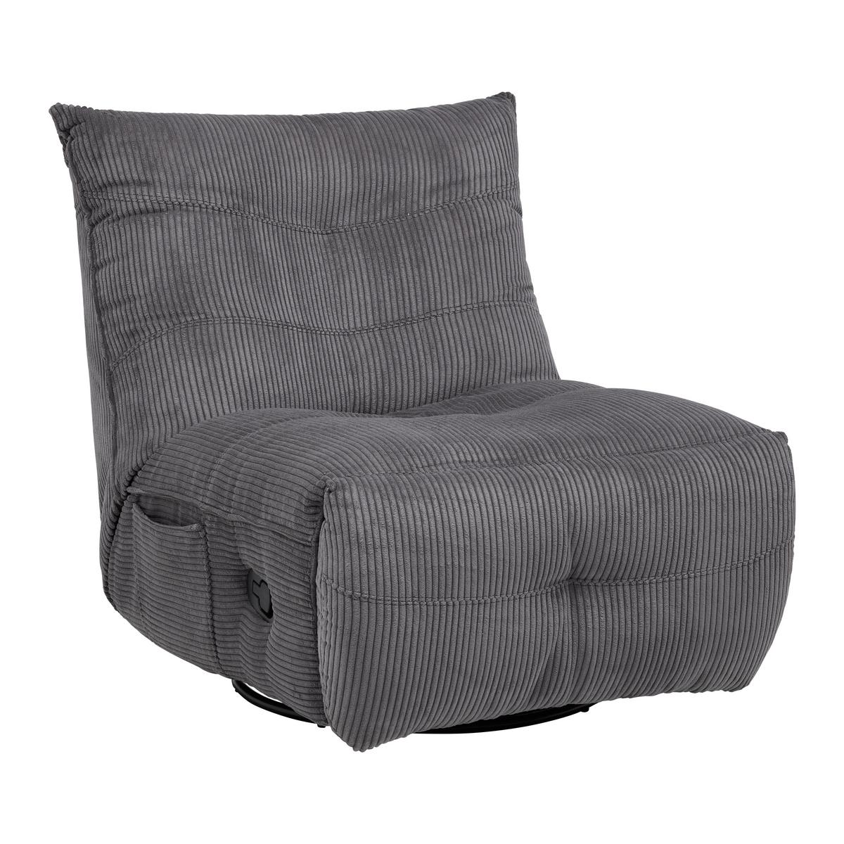 Relax Fotel Alura - sötétszürke, Modern, textil/fa (90/92/90cm) - Bessagi Home