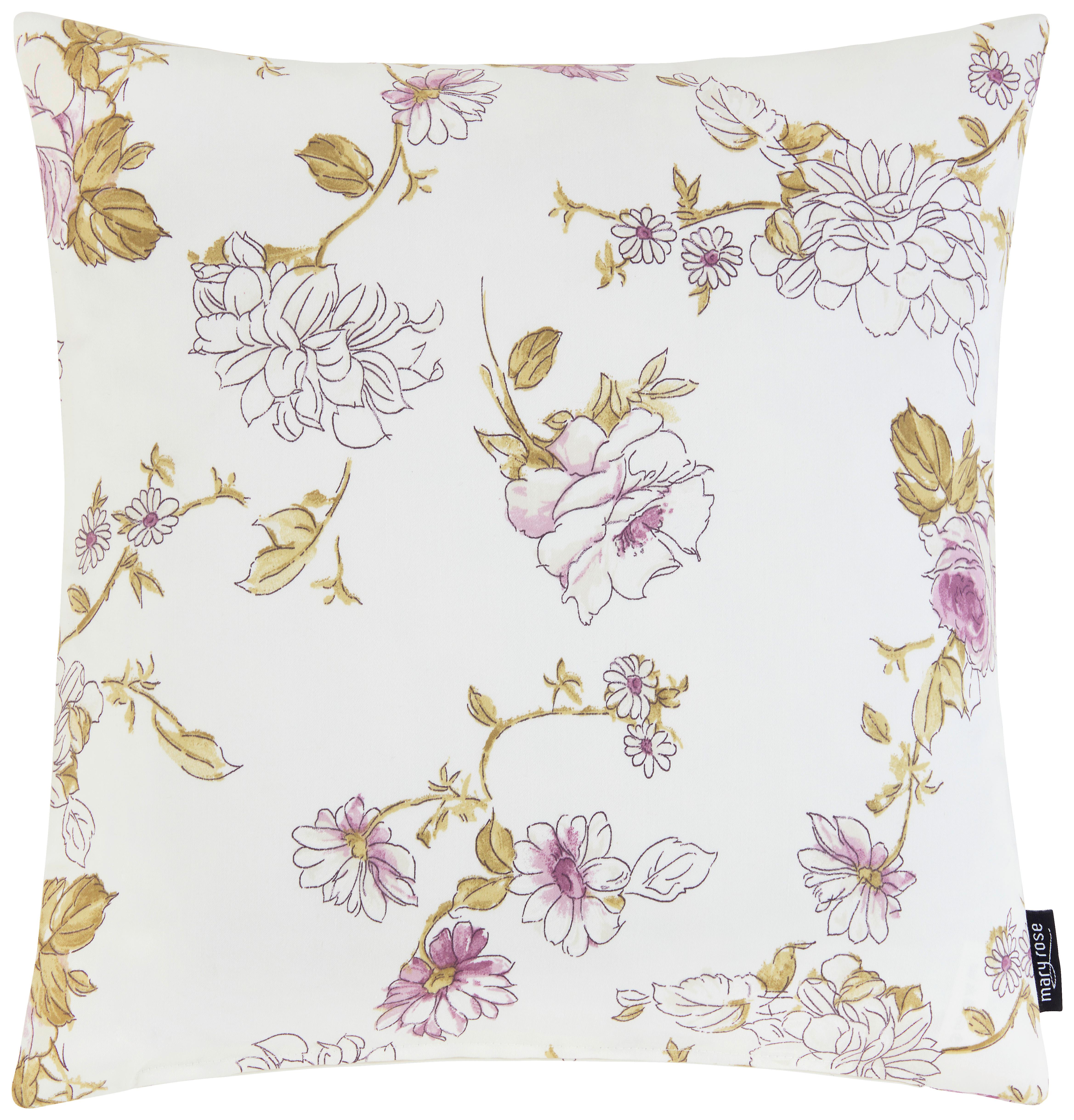 Zierkissen Grace in Lila/Beige ca. 50x50cm - Beige/Lila, MODERN, Textil (50/50cm) - Mary's