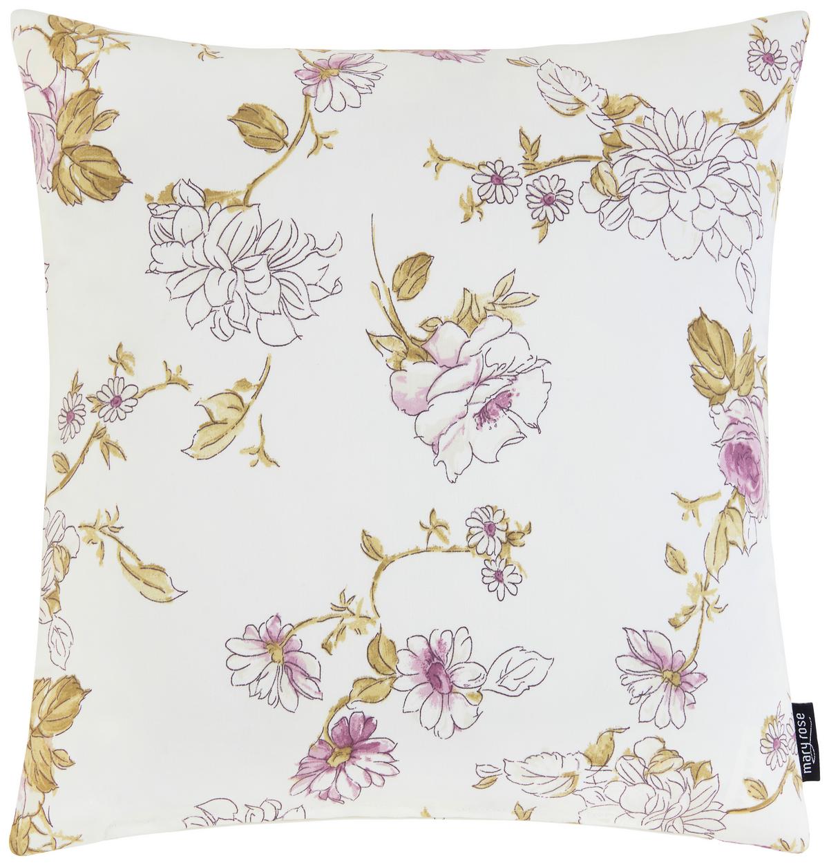 Zierkissen Grace in Lila/Beige ca. 50x50cm - Beige/Lila, MODERN, Textil (50/50cm) - Mary's