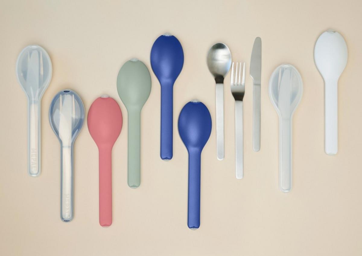 ZESTAW SZTUĆCÓW 105760094700 - szałwiowy, Konventionell, tworzywo sztuczne/metal (19,5/5,1/2,3cm) - Mepal