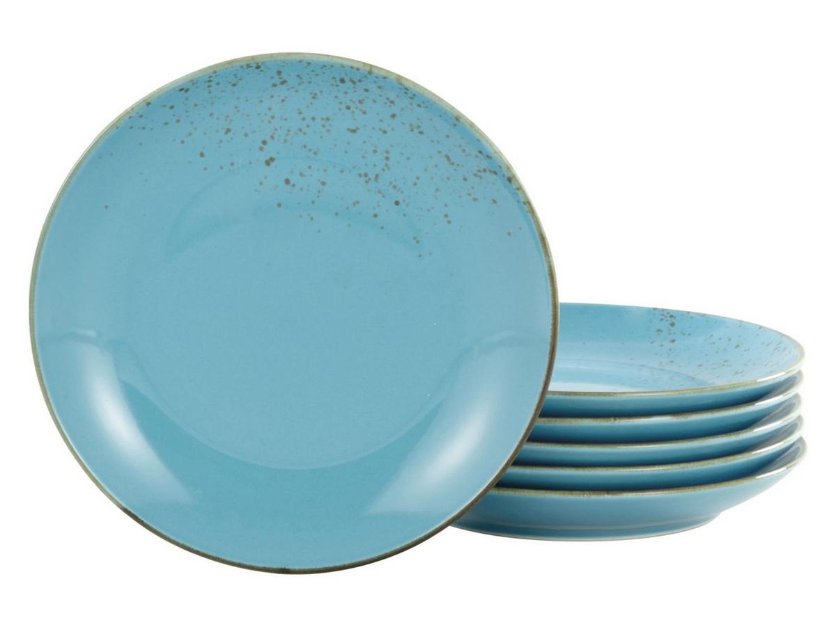 Set Desertnih Krožnikov Blue, 6-Delni - svetlo modra, Trend, keramika (21cm) - Creatable
