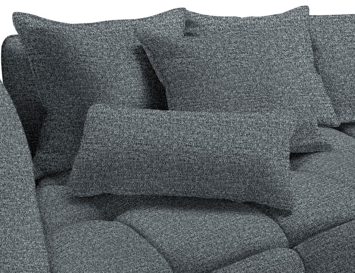 Boxspringsofa Sofi Grau - Schwarz/Grau, MODERN, Textil (294/93/152cm) - Premium Living