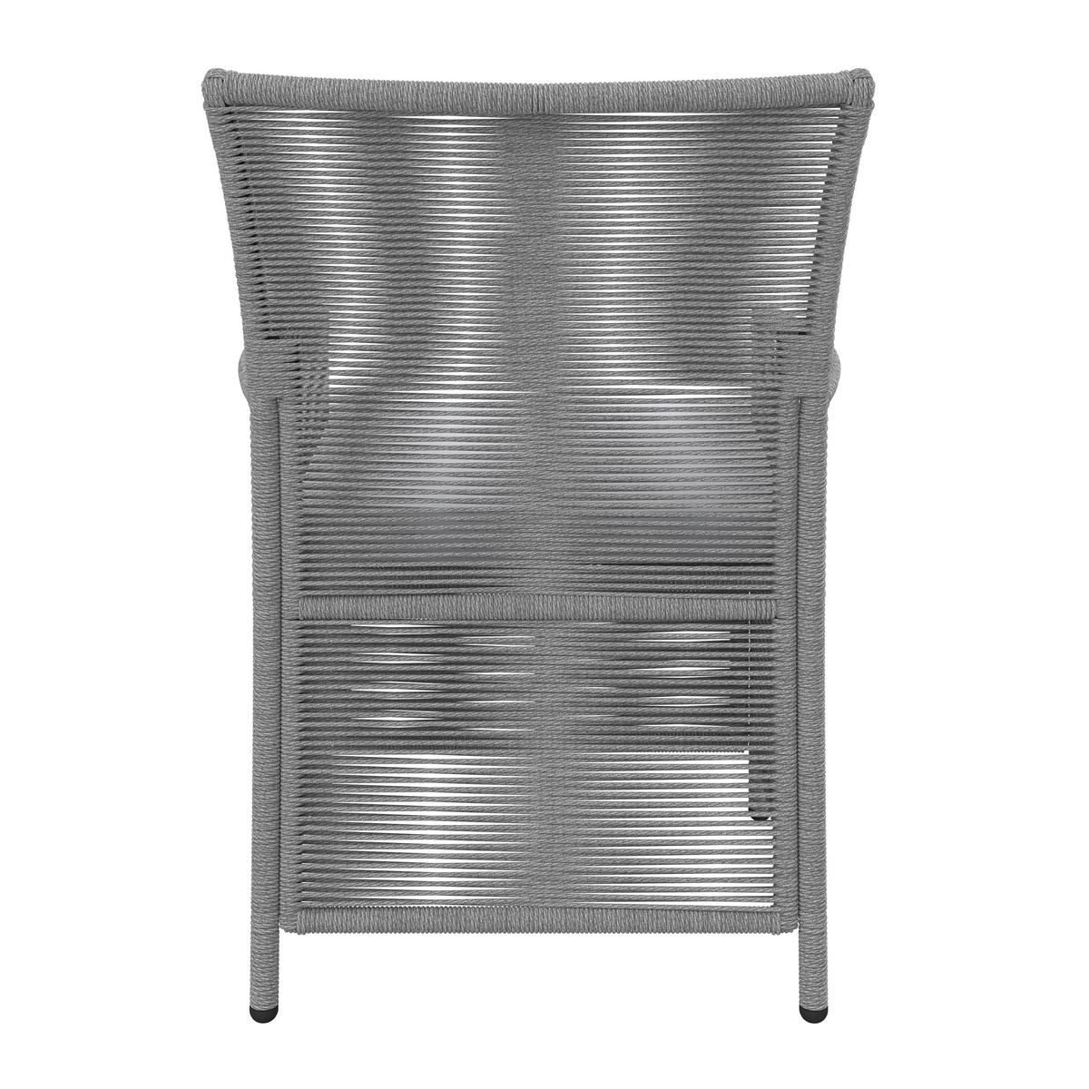 Gartengarnitur Simone Hellgrau Holz/Kunststoff/Outdoorstoff - Hellgrau/Akaziefarben, MODERN, Holz/Kunststoff - Bessagi Garden