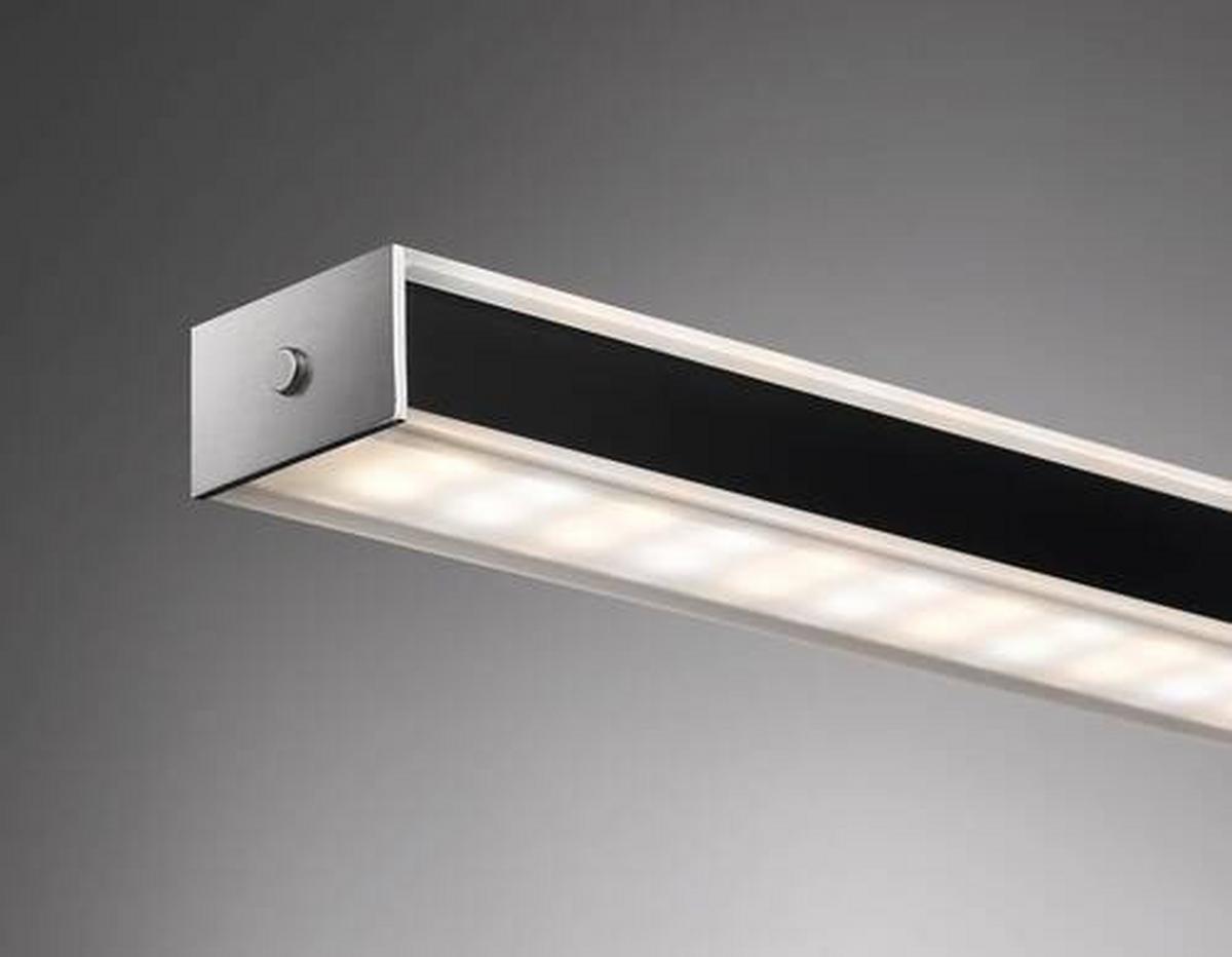 LED-Hängeleuchte in Nickelfarben max. 15 Watt - Schwarz/Nickelfarben, Design, Metall (115/7/90cm) - Fischer & Honsel