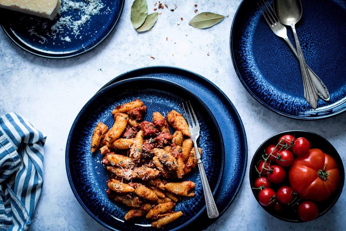 TAFELSERVICE NIARA - Blau/Schwarz, Basics, Keramik - Mäser