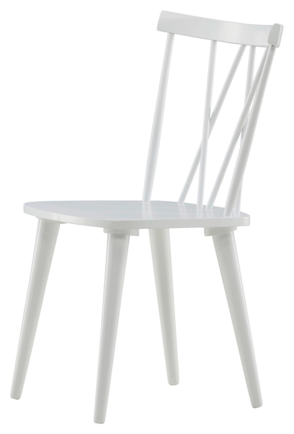 STUHL-SET MARIETTE - Weiß, Design, Holz (53.5/86/50cm) - Livetastic
