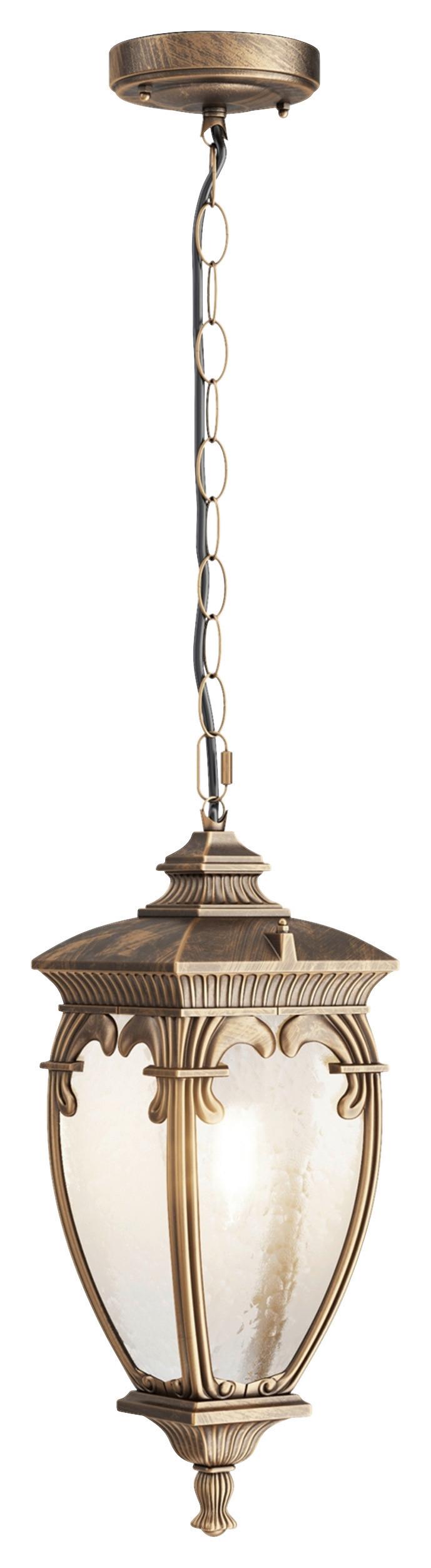 Außenleuchte Fleur Schwarz/Gold max. 60 Watt - Goldfarben/Schwarz, Basics, Glas/Metall (40/40/15cm) - MAYTONI
