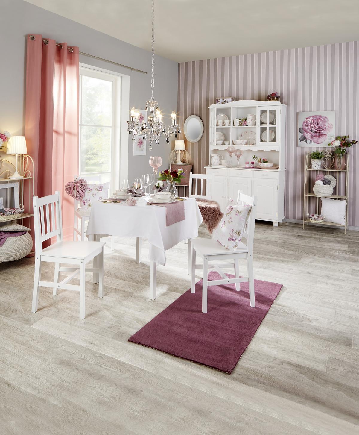 Kredenca Siena, Bela, Masiven Bor - bela, Trendi, les (130/198/43cm) - MID.YOU