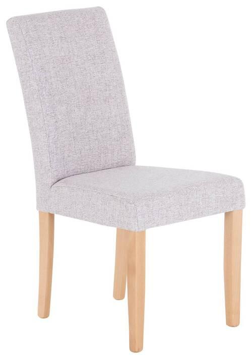 Scaun JOHN - bej/culoare natur, Konventionell, textil/material pe bază de lemn (43,5/94/59cm)