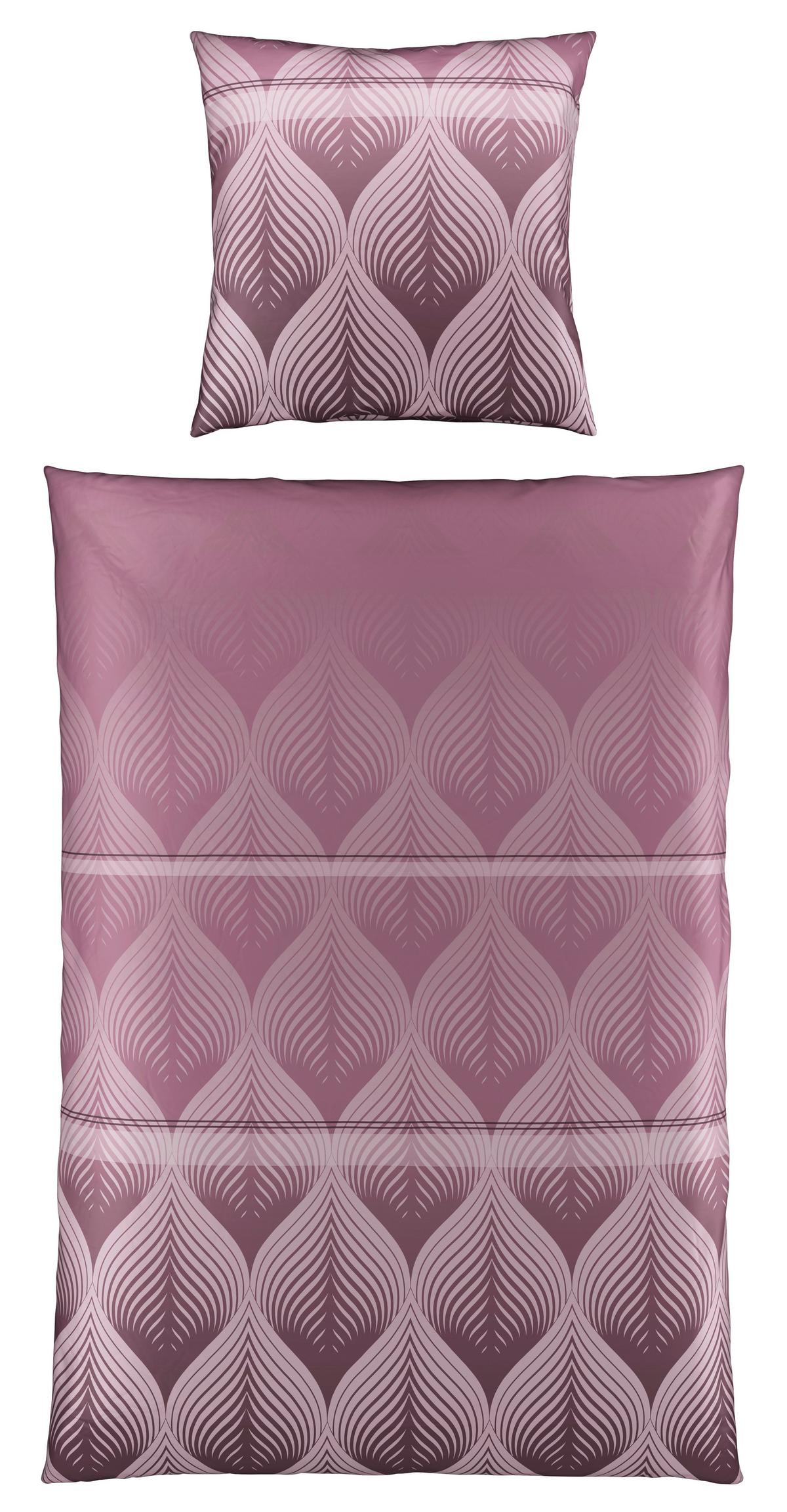 Bettwäsche Domps XL Mauve ca. 155x220cm - Mauve, MODERN, Textil (155/220cm) - Modern Living