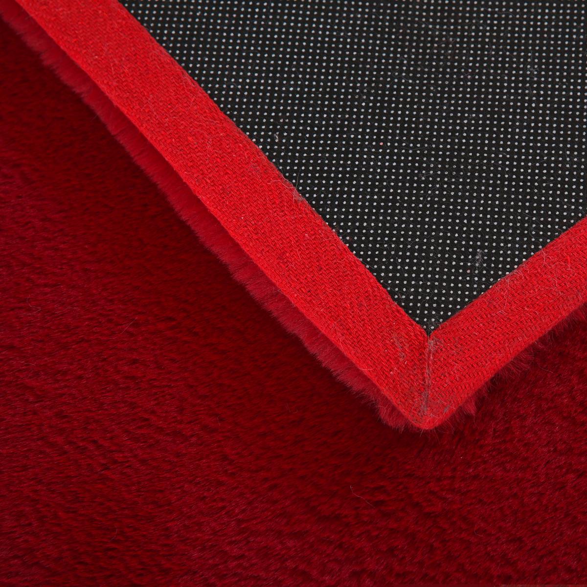 Hochflorteppich Pouffy Rot ca. 140x200cm - Rot, Basics, Textil (140/200cm)