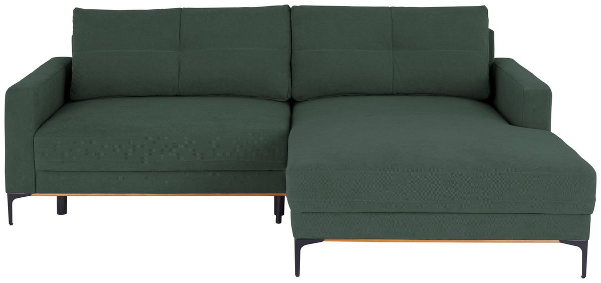 Kutna Garnitura Bergamo - šumska zelena/crna, Moderno, tekstil/metal (238/162cm) - Mömax