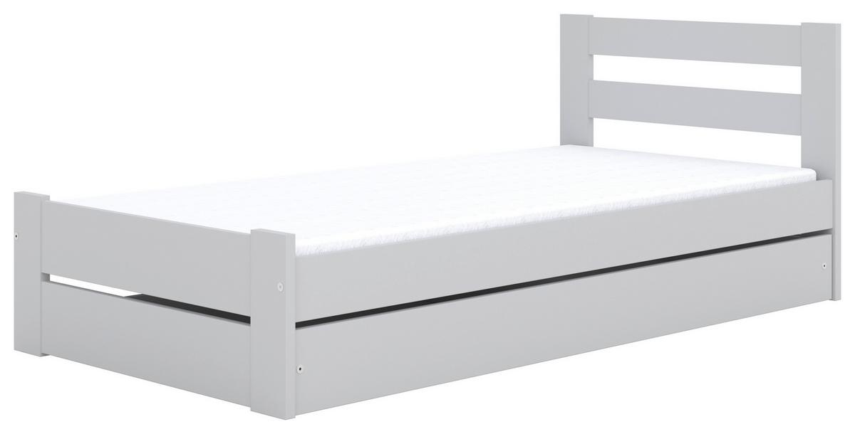 Otroška Postelja Emil, 80x160cm - bela/barve breze, Moderno, leseni material/les (80/160cm) - MID.YOU