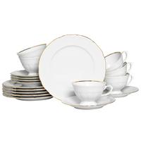 Kavni Servis Maria Theresia Gold, 18-Delni - zlate barve/bela, Basics, keramika - Creatable
