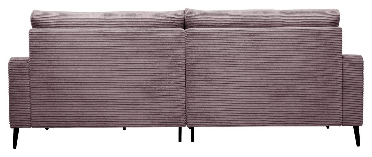 Wohnlandschaft Cora Altrosa - Altrosa/Schwarz, MODERN, Holz/Textil (223/86/161cm) - Mömax