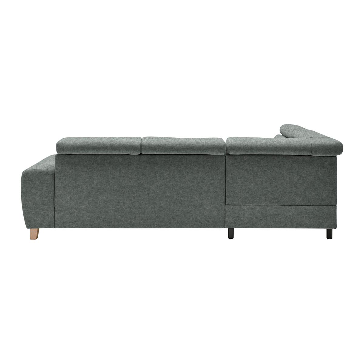 Ecksofa Lugo Graublau - Graublau, MODERN, Holz/Kunststoff (205/98/266cm) - Mömax